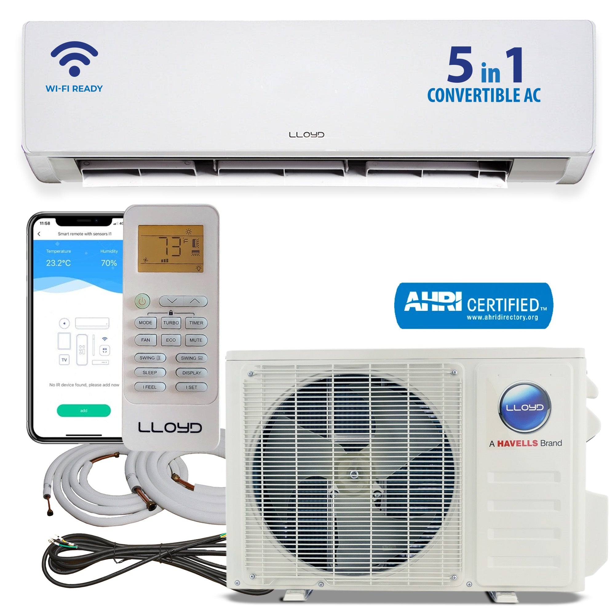 18,000 BTU Indoor/Outdoor Mini Split (208-230V)